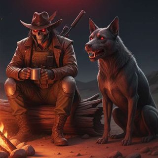 Outlaw by the campfire